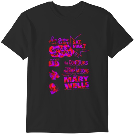 Discover The Temptations  Contours  Mary Wells concert graphic T-Shirts