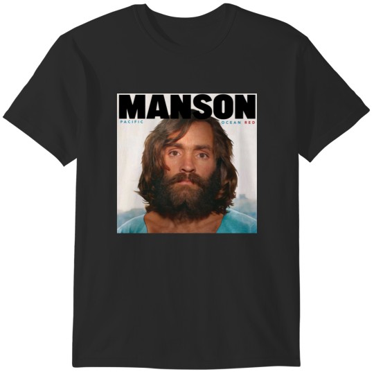 Discover Charles Manson + Dennis Wilson Pacific Ocean Blue Mash Up T-Shirts
