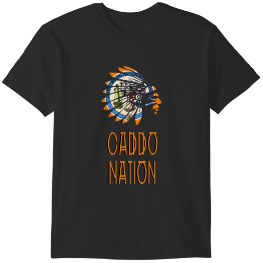 Discover CADDO NATION FLAG Indigenous Native American Headdress T-Shirts