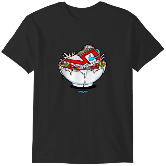 Discover Fruity Pebbles Dunk Sneaker Match Red Fruity Pebbles Bowl3 T-Shirts