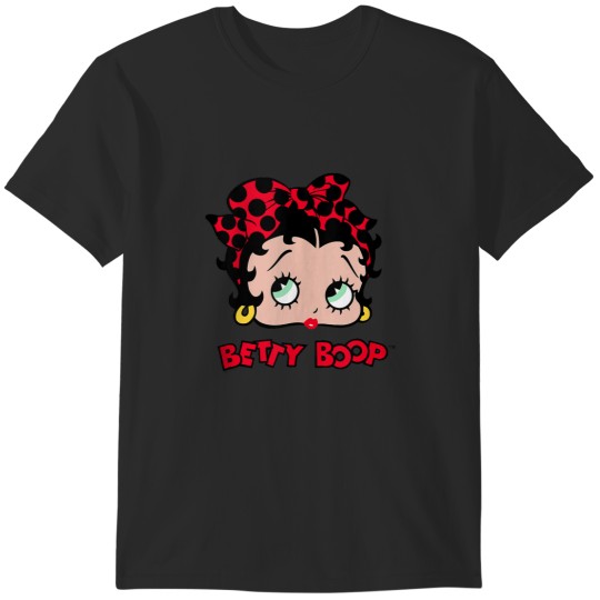 Discover Betty Boop Vintage Classic Dotted Bow Pin Up Portrait T-Shirts
