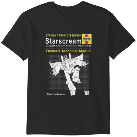 Discover Starscream Haynes Manual Transformers T-Shirts