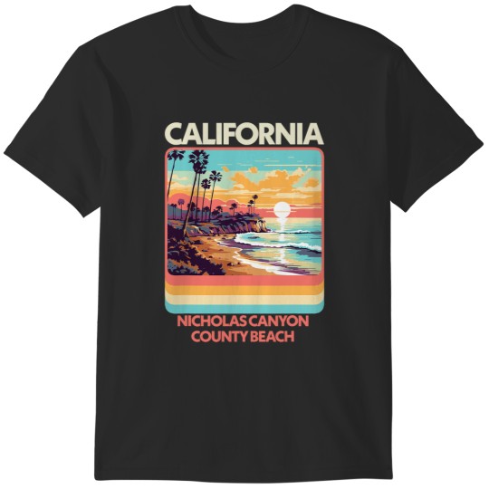 Discover Nicholas Canyon County Beach 80s Beach T-Shirts