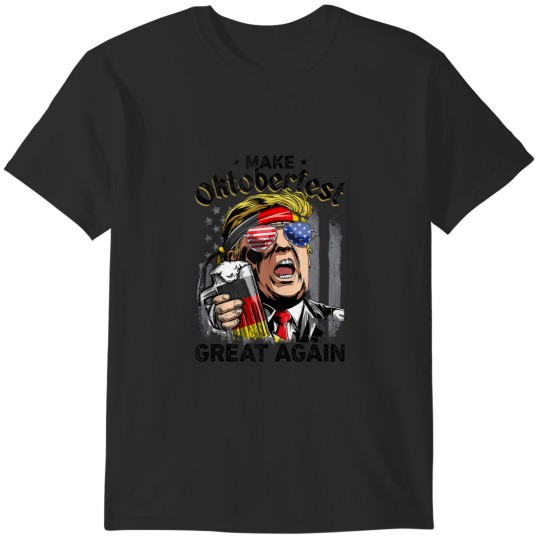 Discover Make Oktoberfest Great Again Funny Trump Prost Beer Mug Men T-Shirts