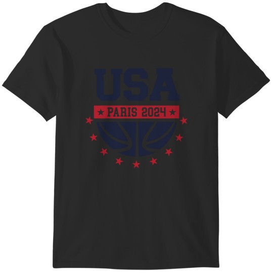 Discover USA Hoops Paris 2024 Basketball T-Shirts