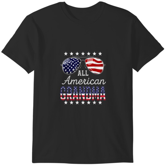 Discover All American Grandma 4th of July Sunglasses Family T-Shirts