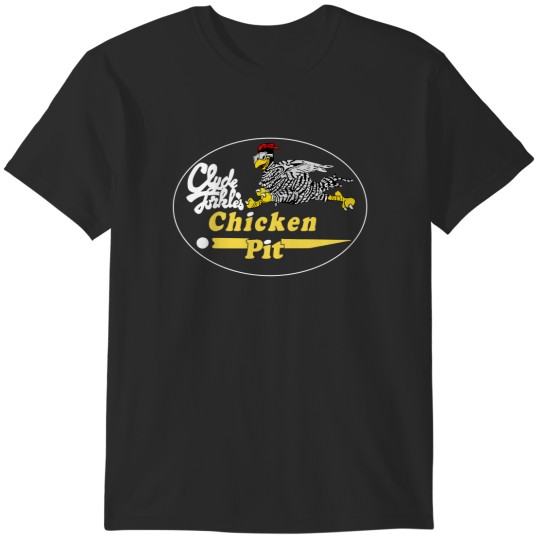 Discover Clyde Forkles Chicken Pit Fastest Chicken In The South Front T-Shirts