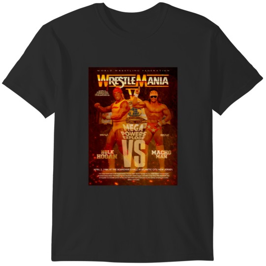 Discover Hulk Hogan-V-Macho Man Wrestlemania5 Artwork T-Shirts