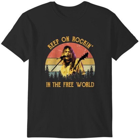 Discover keep on rockin in the free world neil young T-Shirts