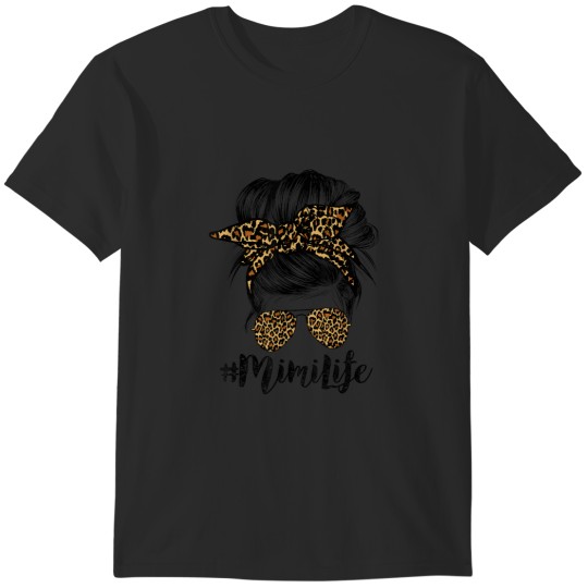 Discover Mimi Life Hair Bandana Glasses Leopard Print Mot T-Shirts