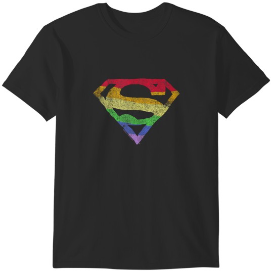 Discover Superman Rough Rainbow Pride Logo T-Shirts