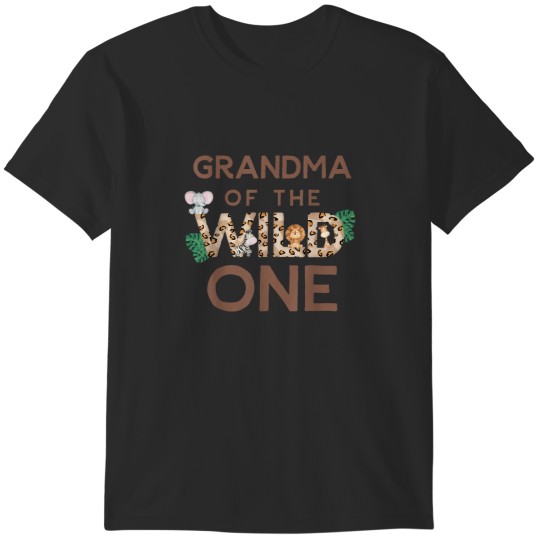 Discover Grandma of The Wild One Animal Safari 1st Birthd T-Shirts