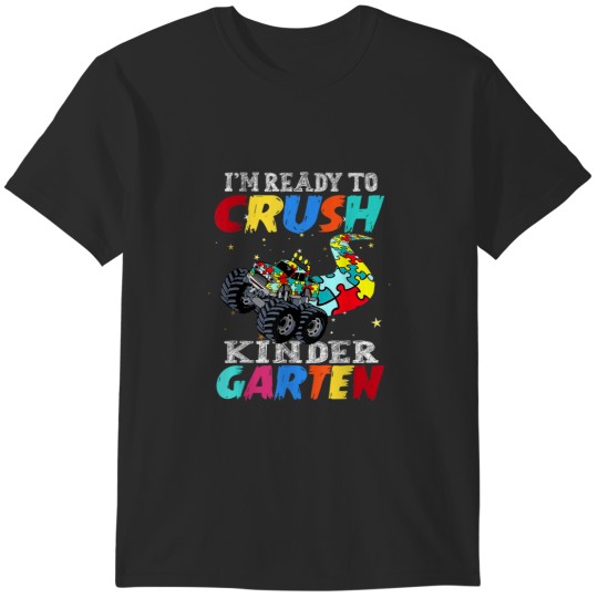 Discover Funny Truck Autism Puzzle Crush Kindergarten Back To School T-Shirts