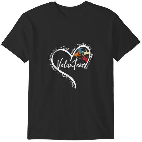Discover Funny Volunteer Graphic Tees Tops Back To School Art T-Shirts