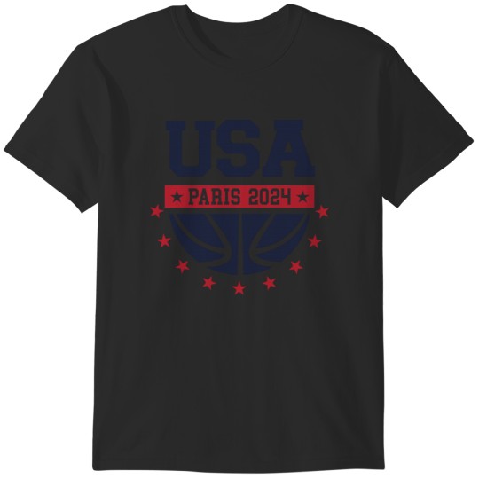 Discover USA Hoops Paris 2024 Basketball T-Shirts
