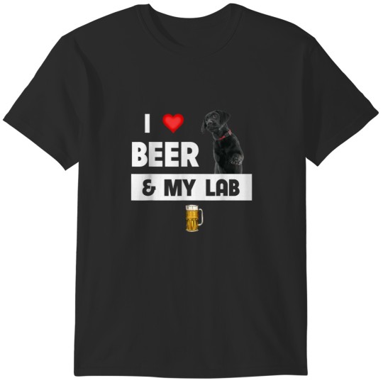 Discover I Love Beer and My Black Lab Mom Dad Labrador Retriever Dog T-Shirts
