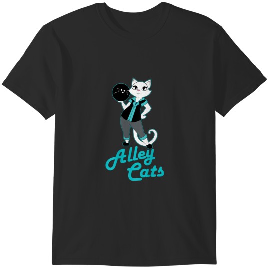 Discover Alley Cats Bowling Team Ladies Backside Print T-Shirts