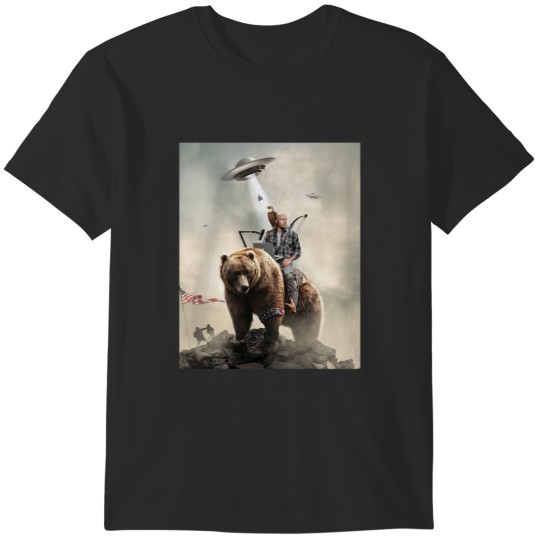 Discover Joe Rogan Riding A Bear (+ Aliens) T-Shirts