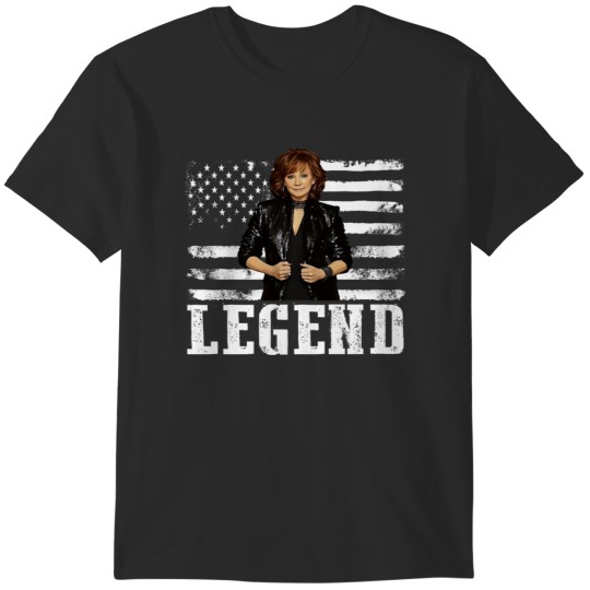Discover Distressed American Flag Reba Mcentire Music Legend T-Shirts
