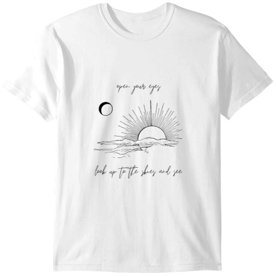 Discover Queen Bohemian Rhapsody Open your eyes look up to the skies and see T-Shirts