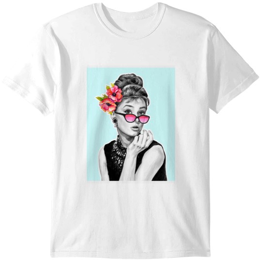 Discover Audrey Hepburn With Flowers - 9 Baseball ¾ Sleeve T-Shirts