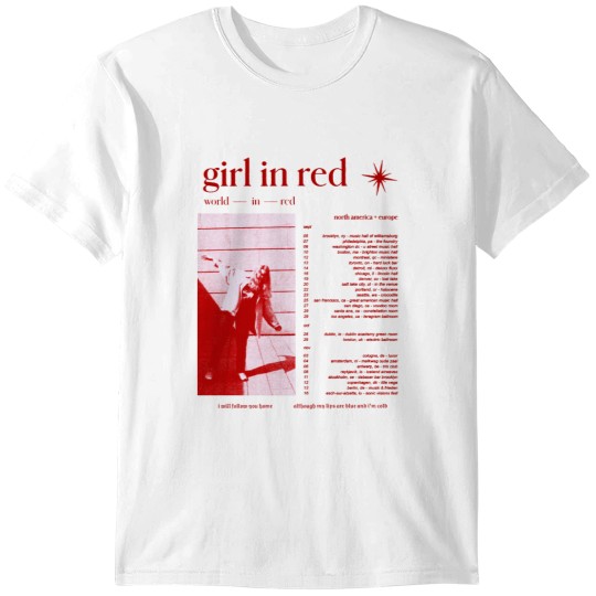 Discover girl in red world in red tour T-Shirts