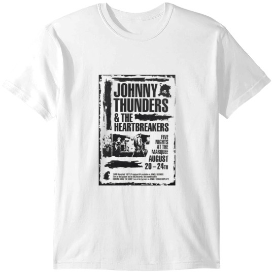 Discover Johnny Thunders London Marquee  - Black Print. T-Shirts