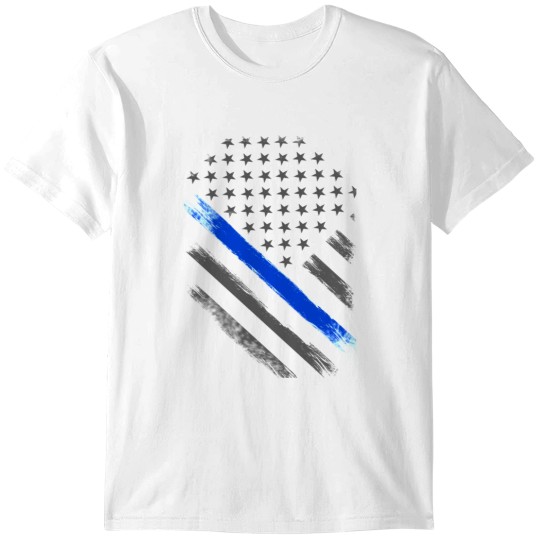 Discover Thin Blue Line Flag Tactical Officer T-Shirts