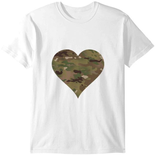 Discover Camouflage Heart T-Shirts