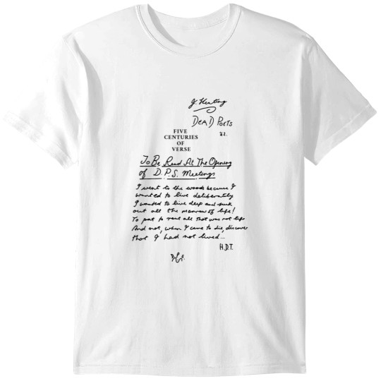 Discover Dead Poets Society five centuries of verse black T-Shirts