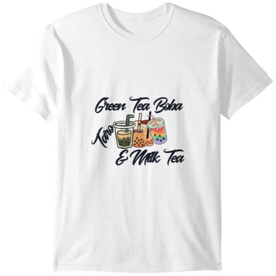 Discover Green Tea Boba And Taro And Milk Tea T-Shirts