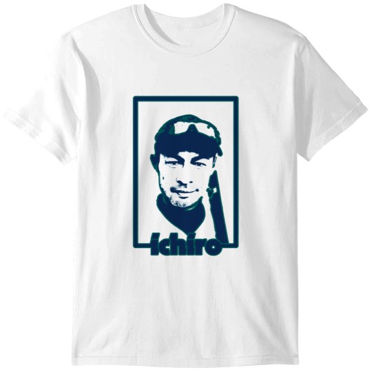 Discover Ichiro - Navy and Teal Stencil T-Shirts