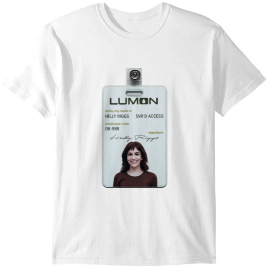 Discover Severance series lumon industries HELLY RIGGS Badge fan works graphic design by ironpalette T-Shirts