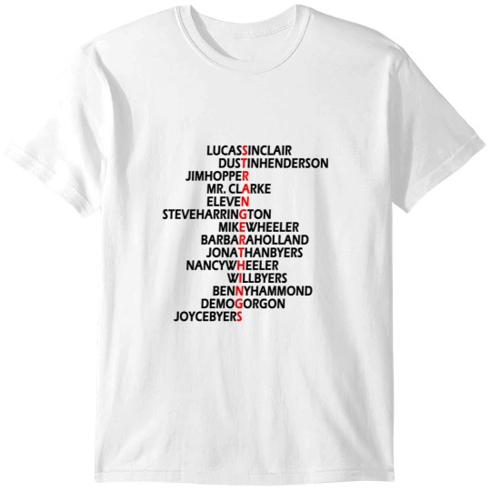 Discover Names of Strangers Things T-Shirts