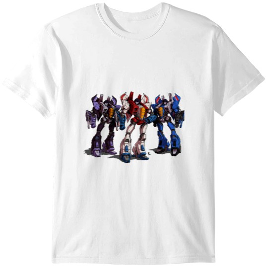Discover Transformers - Decepticon Seekers Starscream, Skywarp and Thundercracker T-Shirts