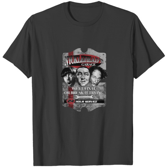 Discover Three Stooges Nyuckleheads Mechanic Garage T-Shirt