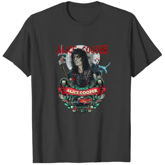 Discover Signature Alice Cooper He's Back Shirt, Alice Cooper Vintage