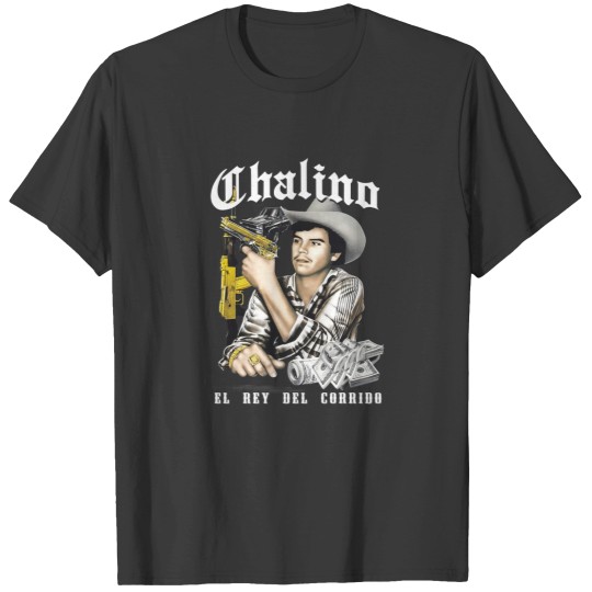 Discover Chalino Sanchez El Rey Del Corrido T-Shirt classic in black Cotton
