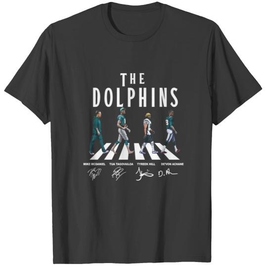Discover Dolphins Walking Abbey Road Signatures Football Shirt, Miami Vintage