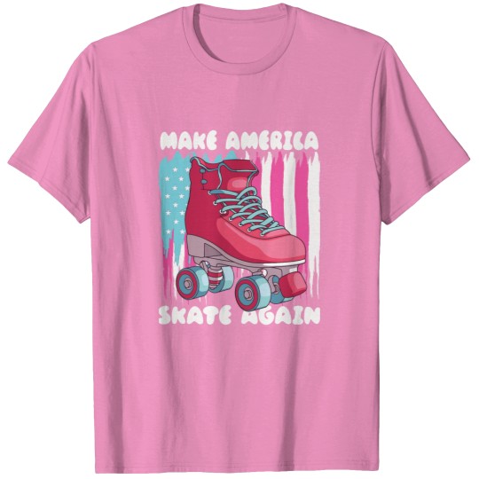 Discover 80s Roller Skate American Flag Cartoon T-Shirts