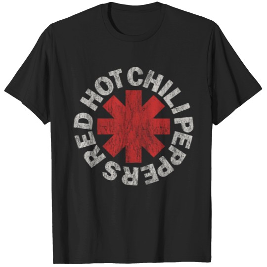 Discover Red Hot Chili Peppers Distressed Logo Rock Tee T-Shirt
