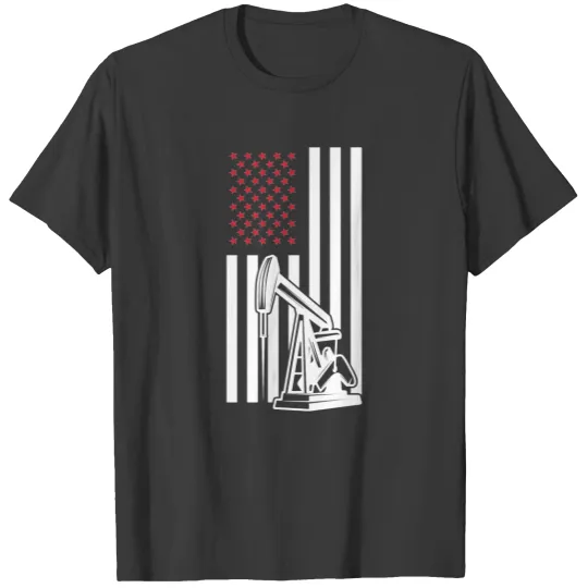 Discover Oilfield Workers Patriotic Drilling Oil Rig Roughneck - Oilfield - T-Shirt