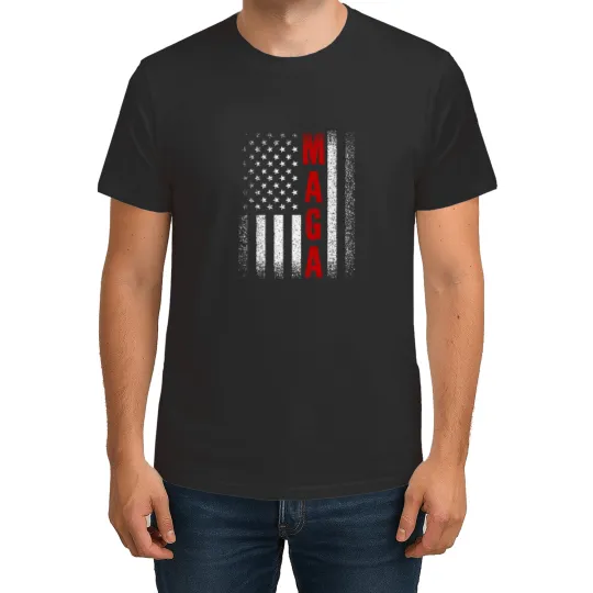 Discover MAGA USA Flag - Maga - T-Shirt