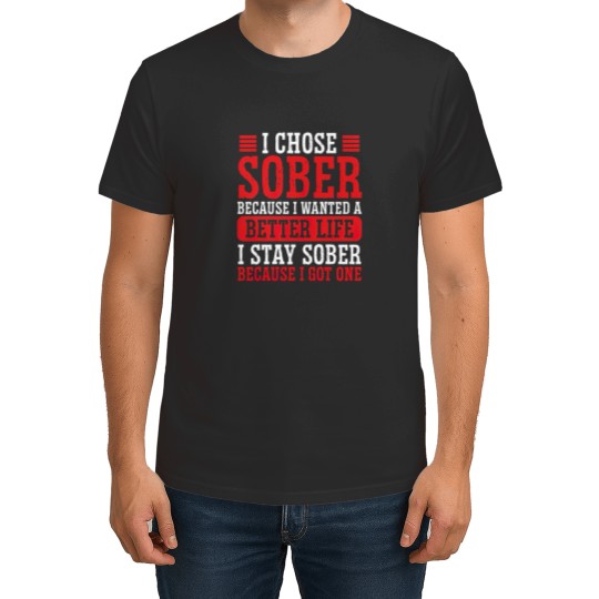 Discover Sober for better Life Sobriety Sober AF AA Sponsor T-shirt