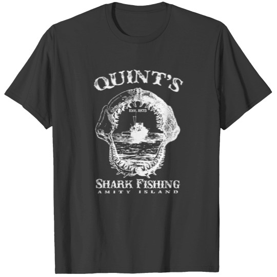Discover QUINT S SHARK FISHING Jaws Amity Island est FISHIN T-shirt