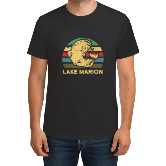 Discover Lake Marion South Carolina Souvernir Gift Cool Catfish T-Shirt T-Shirts