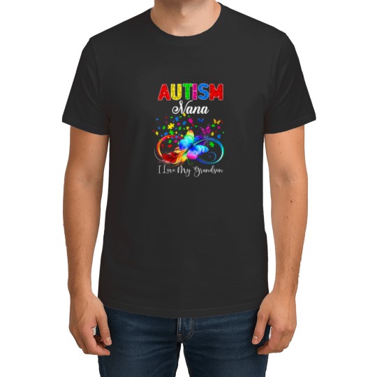 Discover butterfly autism nana i love my grandson support autistic t T-Shirts