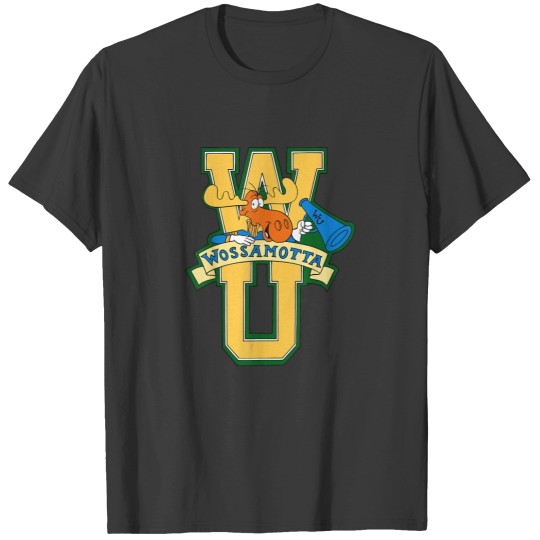 Discover Rocky and Bullwinkle Wossamotta U Logo T Shirts