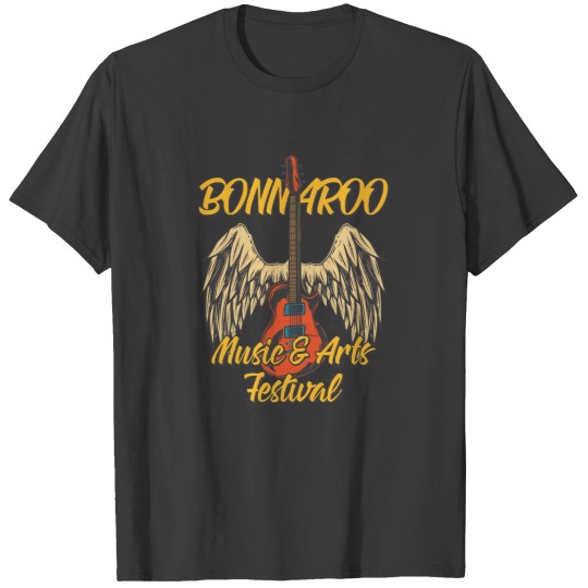 Discover Bonnaroo Winged Guitar T-Shirts