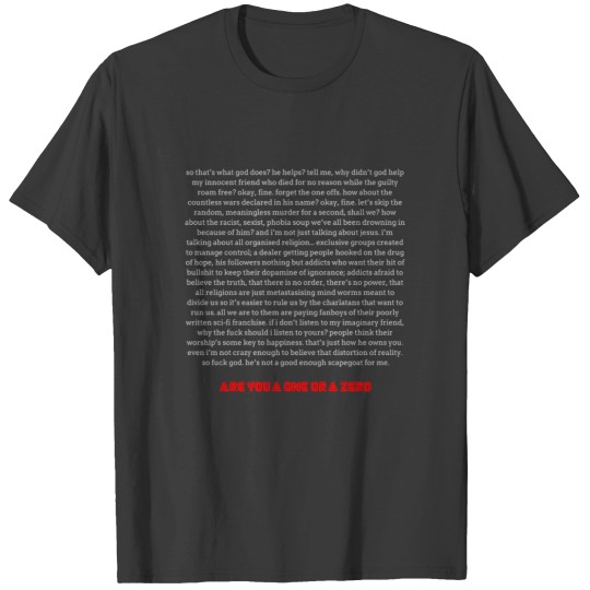 Discover Mr Robot Religion Monologue T-Shirts